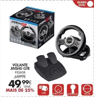 Oferta de Volante GTR por 49,99€ em Pingo Doce