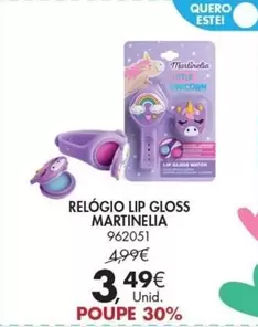 Oferta de Relógio Lip Gloss por 3,49€ em Pingo Doce