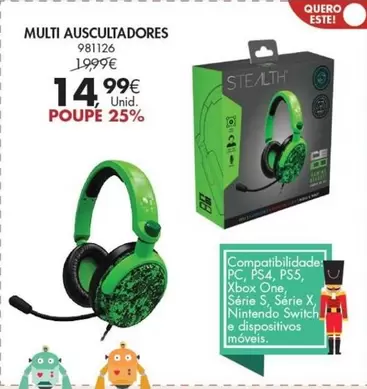 Oferta de Xbox - Multi Auscultadores por 14,99€ em Pingo Doce