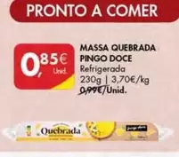 Oferta de Pingo doce - Massa Quebrada por 0,85€ em Pingo Doce