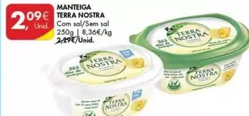 Oferta de Terra Nostra - Manteiga por 2,09€ em Pingo Doce