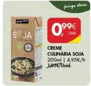 Oferta de Creme Culinária Soja por 0,99€ em Pingo Doce