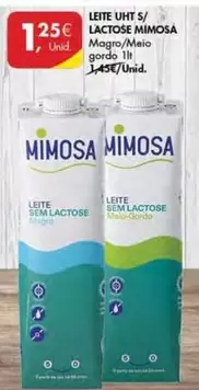 Oferta de Mimosa - Leite UHT S/Lacctose por 1,25€ em Pingo Doce