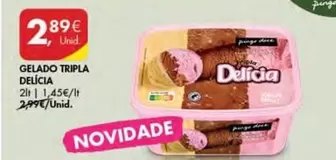 Oferta de Gelado Tripla por 2,89€ em Pingo Doce