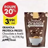 Oferta de Prozis - Granola Proteica Prozis por 3,99€ em Pingo Doce