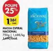 Oferta de Nacional - Massa Espiral por 1,26€ em Pingo Doce