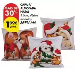 Oferta de Capa P/ Almofada Natal por 1,99€ em Pingo Doce