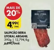 Oferta de Fumeiro de Arganil - Salpicão Beira Litoral por 4,99€ em Pingo Doce