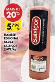 Oferta de A+ - Fiambre Regional Barra por 5,79€ em Pingo Doce