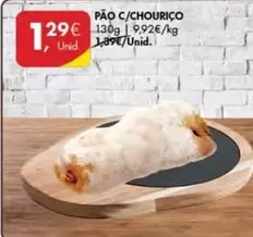 Oferta de Pao C/chourico por 1,29€ em Pingo Doce