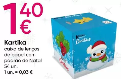 Oferta de .Com - Caixa De Lencos De Papel Com Padrao De Natal por 1,4€ em Pepco