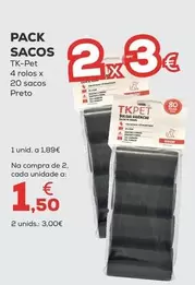 Oferta de Tkpet - Pack Sacos por 1,89€ em Kiwoko