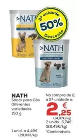 Oferta de Nath - Snack Para Cao  por 4,49€ em Kiwoko