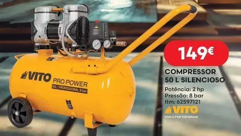 Oferta de Compressor 50 L Silencioso por 149€ em Bricomarché