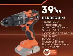 Oferta de Madeira - Berbequim por 39,99€ em Bricomarché