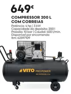 Oferta de HP - Compressor 200 L Com Correis por 649€ em Bricomarché