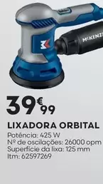 Oferta de Lixadora Orbital por 39,99€ em Bricomarché