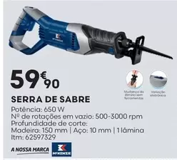 Oferta de Serra De Sabre por 59,9€ em Bricomarché