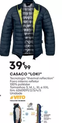 Oferta de XXL - Casaco "Loki" por 39,99€ em Bricomarché