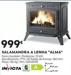 Oferta de Salamandra A Lenha "alma" por 999€ em Bricomarché