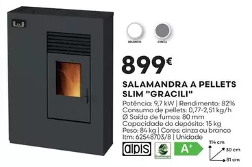 Oferta de A+ - Salamandra A Pellets Slim "Gracili" por 899€ em Bricomarché