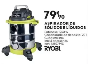 Oferta de Aspirador De Solidos E Liquidos por 79,9€ em Bricomarché