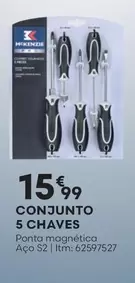 Oferta de Conjunto 5 Chaves por 15,99€ em Bricomarché