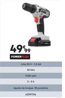 Oferta de Power-plus Litio 20 V-1.3 Ah por 49,99€ em Bricomarché