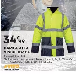 Oferta de Parka Alta Visibilidade por 34,99€ em Bricomarché