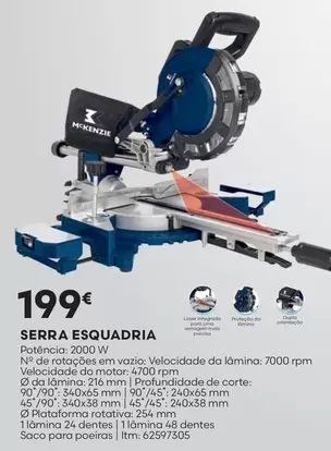 Oferta de Serra Esquadria por 199€ em Bricomarché