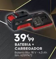 Oferta de Bateria + Carregador por 39,99€ em Bricomarché