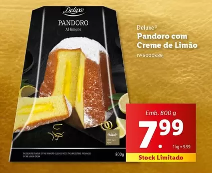 Oferta de Deluxe - Pandoro Com Creme De Limão por 7,99€ em Lidl