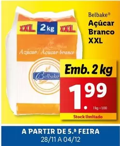 Oferta de XXL - Açúcar Branco por 1,99€ em Lidl