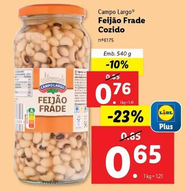 Oferta de Lidl - Feijão Frade Cozido por 0,65€ em Lidl