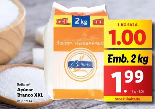 Oferta de A+ - Açúcar Branco Xxl por 1,99€ em Lidl