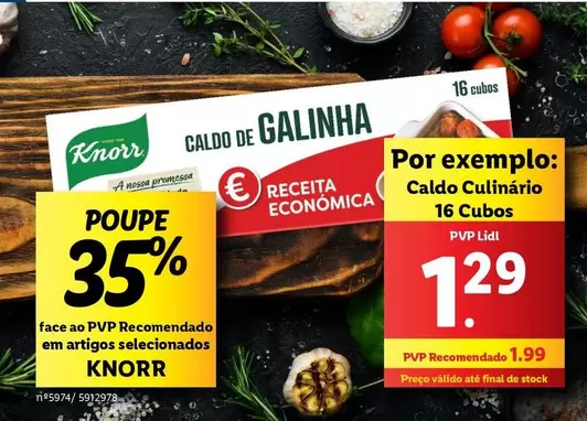 Oferta de Knorr - Caldo De Culinario por 1,29€ em Lidl