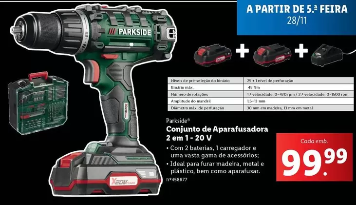 Oferta de Parkside - Conjunto De Aparafluadora 2 En 1-20 V por 99,99€ em Lidl