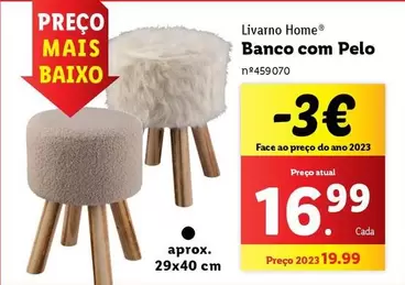 Oferta de .Com - Banco com Pelo por 16,99€ em Lidl