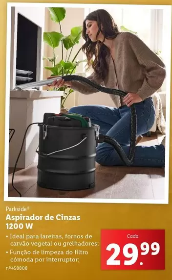 Oferta de Aspirador De Cinzas 1200 W por 29,99€ em Lidl