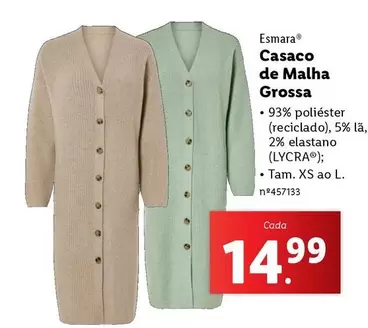 Oferta de Casaco De Malha Grossa por 14,99€ em Lidl