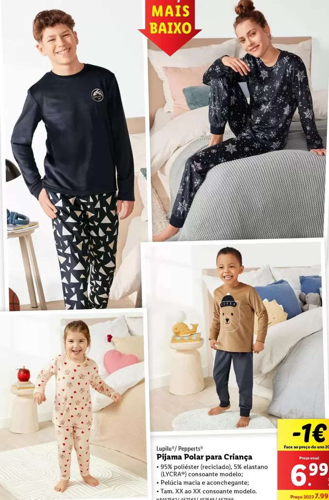 Oferta de Polar - Pijama Paja Pan Chase por 6,99€ em Lidl