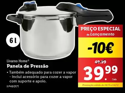 Oferta de Panela de Pressão por 39,99€ em Lidl