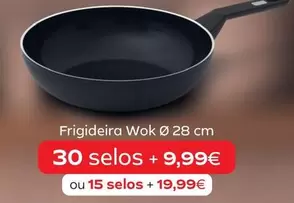 Oferta de Frigideira Wok 28cm 30 Selos por 9,99€ em Continente