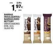 Oferta de Bettery - Barras Indulgentes/ Barras Zero por 1,97€ em Continente