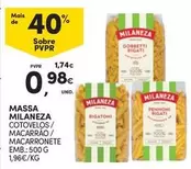 Oferta de Milaneza - Massa por 0,98€ em Continente