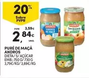 Oferta de Andros - Pure De Maçã por 2,84€ em Continente