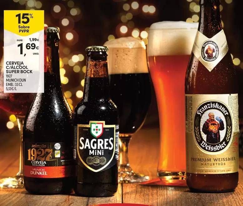 Oferta de Sagres - Cerveja Super Rock por 1,69€ em Continente