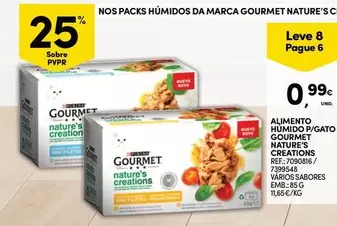 Oferta de Purina - Alimento Humido P/Gato Gourmet Nature's Crema 6/Cremato por 0,99€ em Continente