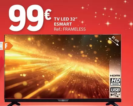 Oferta de Tv Led 32" por 99€ em E.Leclerc