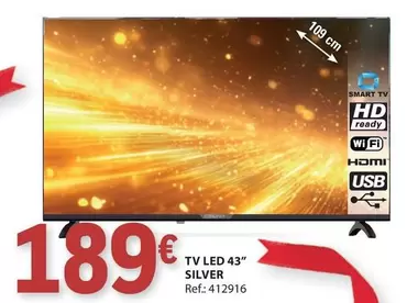 Oferta de Tv Led 43" por 189€ em E.Leclerc